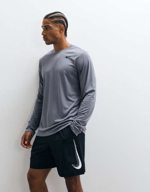 Nike Training Flex Dri-FIT maglietta a maniche lunghe grigia, 4 di 5