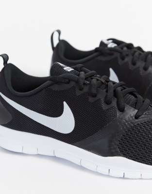 nike training flex essential sneakers in black