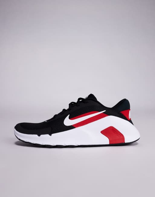 Nike Training Flex sneakers in black and red, 2 of 5