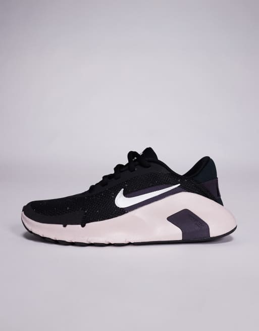 Nike Training Flex sneakers in black and silver, 2 of 5