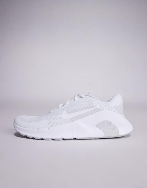 Nike Training Flex sneakers in white and gray, 2 of 5
