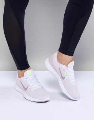 Nike Training Flex Trainer 7 In White And Pink | ASOS
