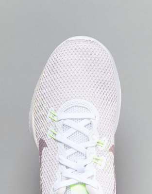 nike training flex trainer 7 in white and pink