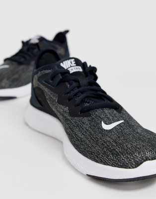 nike training flex trainers in black