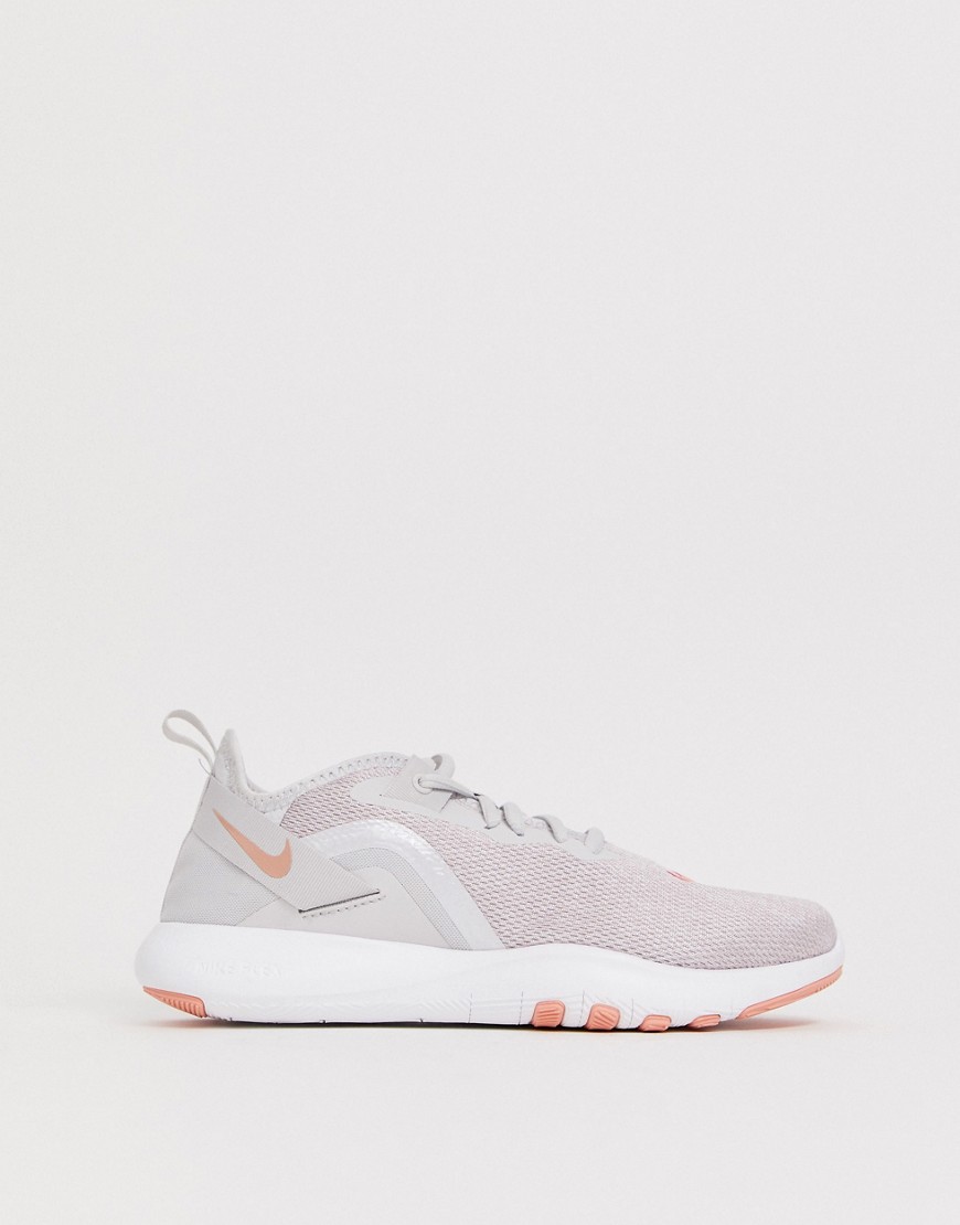 Nike Training flex trainers in grey and pink
