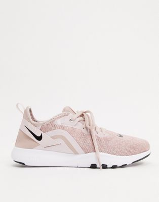 nike training flex trainers in rose gold