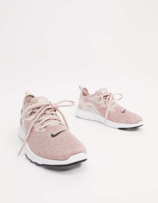 pink and rose gold nike trainers