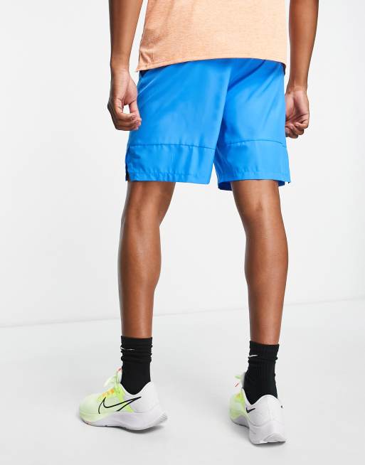 Nike Training Flex woven graphic shorts in blue