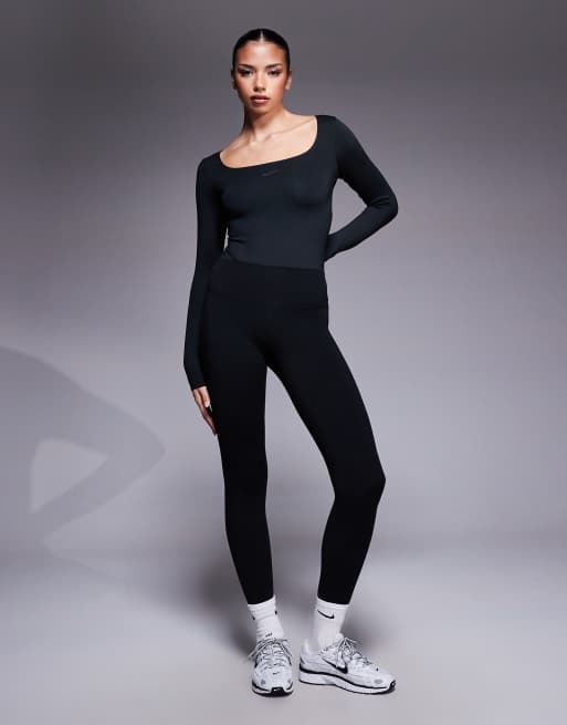 Nike Training – Form – Czarne body z długimi rękawami, 4 z 4