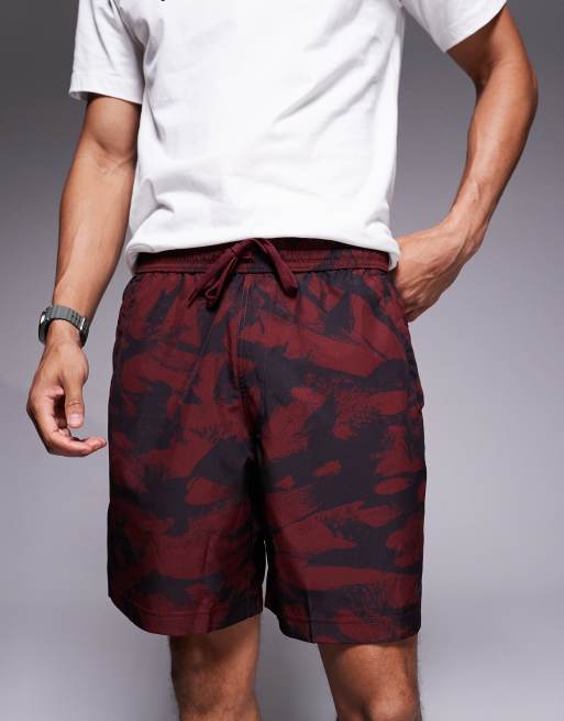 Nike Training Form Dri-FIT 7 inch shorts in burgundy print, 2 of 5