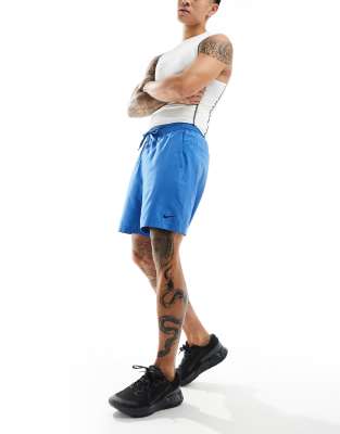 Nike Training Dri-FIT Form unlined 7 inch shorts in blue - ASOS Price Checker