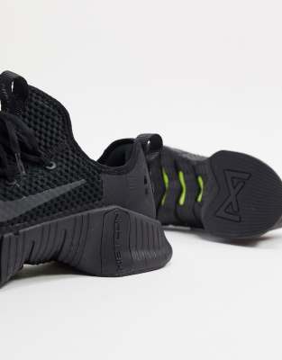 nike training free metcon 3 trainers in triple black