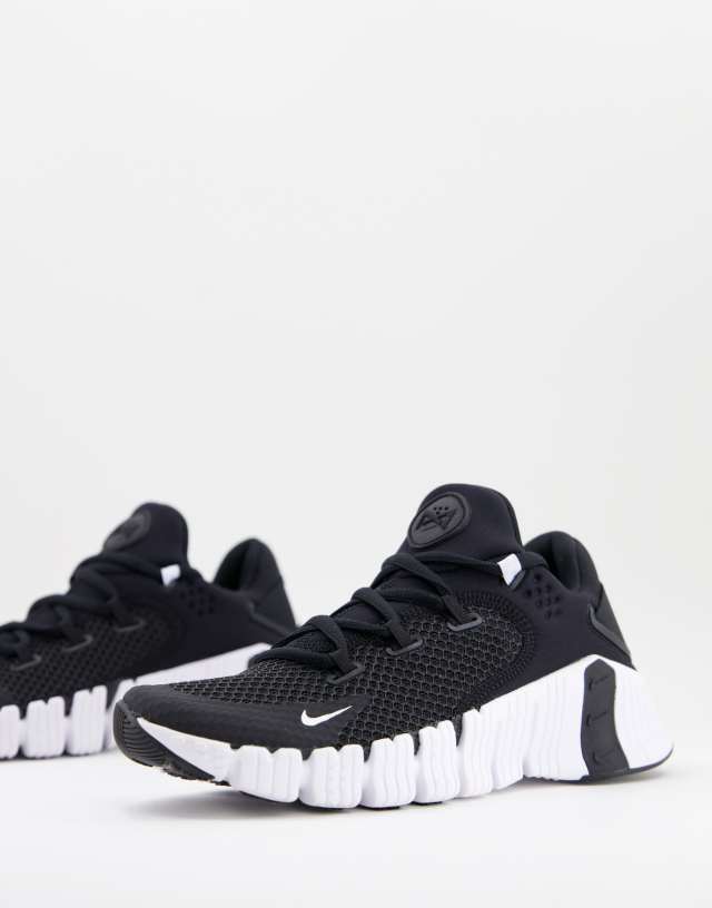 Nike Training Free Metcon 4 sneakers in black/white