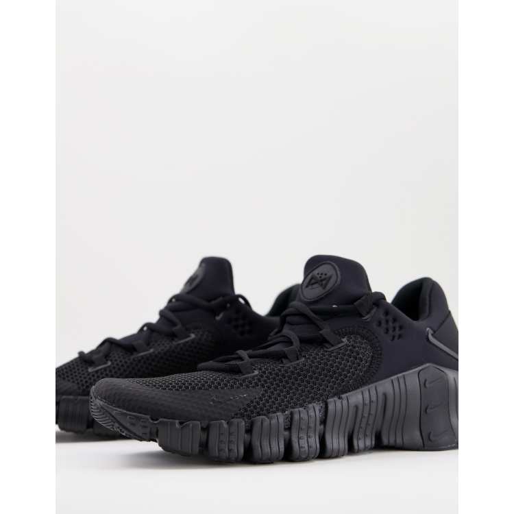 Nike training metcon 4 trainers store in black