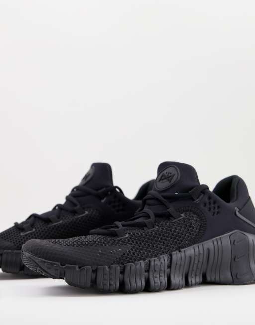 Nike training metcon free trainers in store triple black