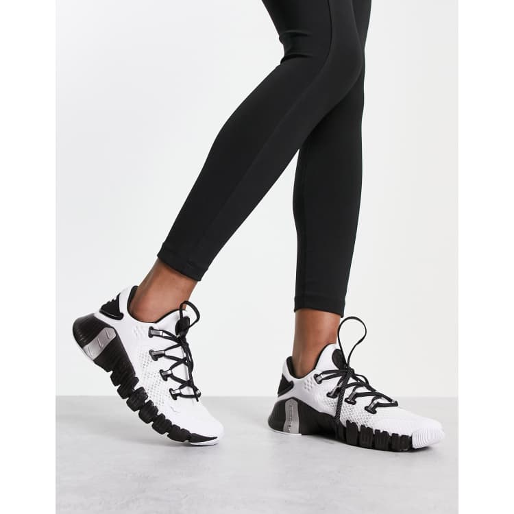 Nike Training Free Metcon 4 trainers in white and black ASOS