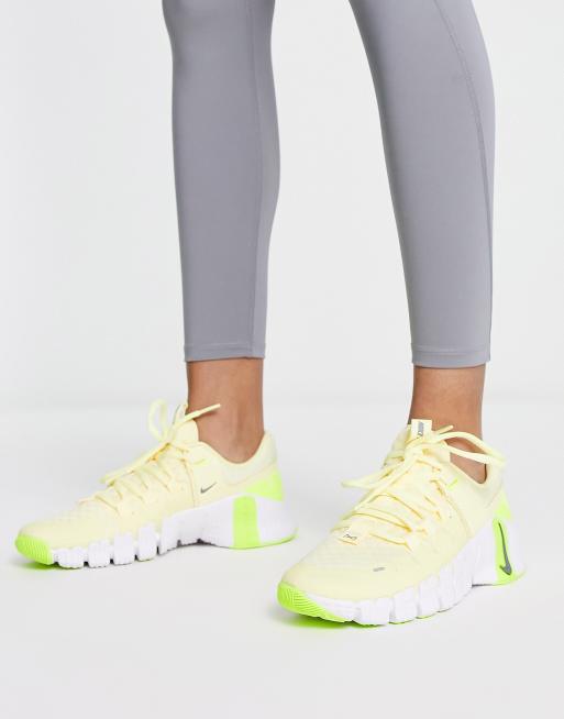 Nike free x metcon sales womens yellow