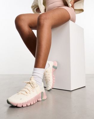 Nike Training Free Metcon 5 trainers in off white and peach - ASOS Price Checker