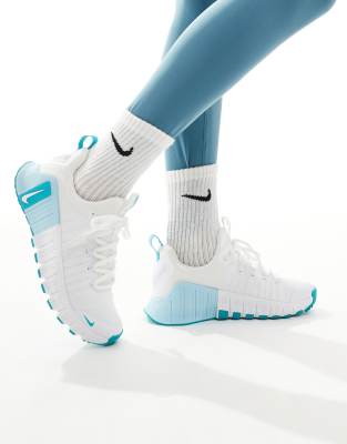 Nike Training - Free Metcon 6 - Baskets - Blanc/bleu