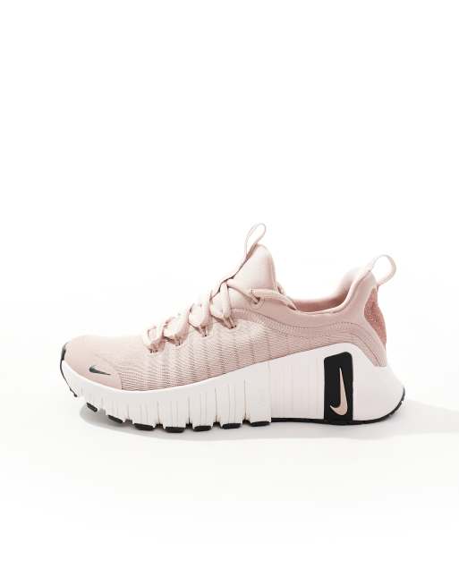 Nike Training Free Metcon 6 Premium sneakers in light pink and off white