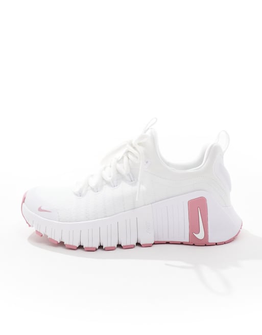 Nike Training - Free Metcon 6 - Sneakers bianche e rosa, 2 di 5