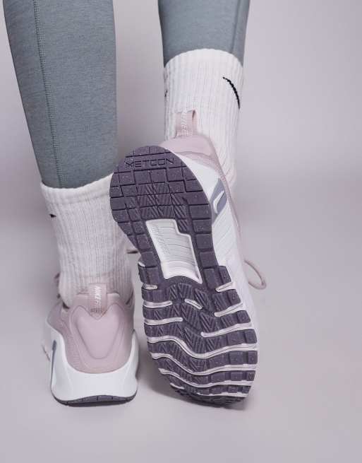 Nike Training Free Metcon 6 sneakers in light purple and white, 5 of 5