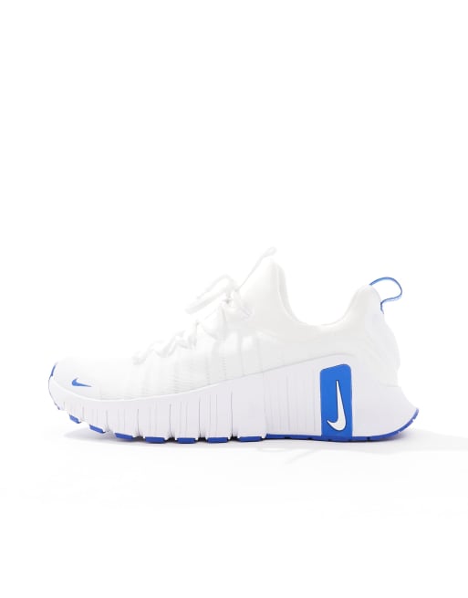 Nike Training Free Metcon 6 sneakers in white and blue
