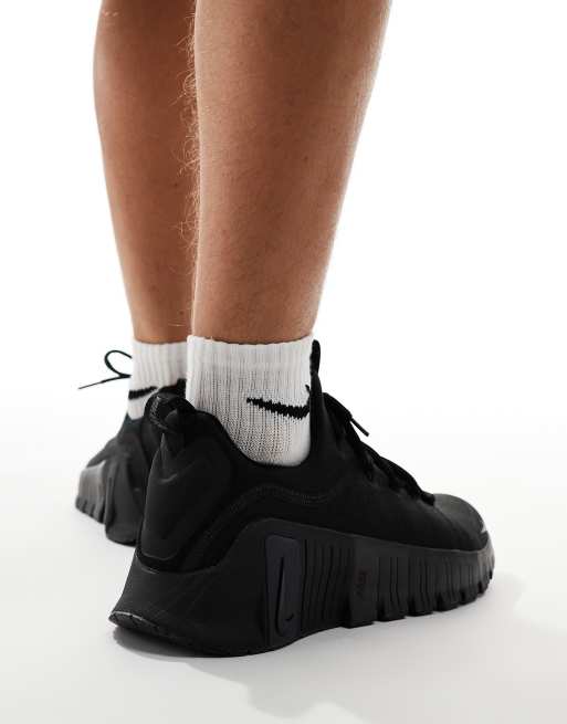 Nike training metcon free trainers in triple black clearance