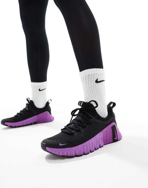 Nike Training Free Metcon 6 trainers in black and pink - view 1