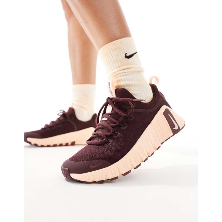 Nike Training Free Metcon 6 trainers in burgundy ASOS