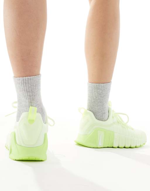 Nike Training Free Metcon 6 trainers in lime green, 5 of 5