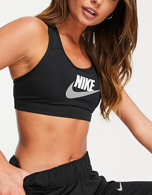 Nike Training Futura GX Dri-FIT Swoosh medium support sports bra