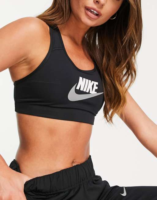 Nike swoosh 2025 futura sports bra