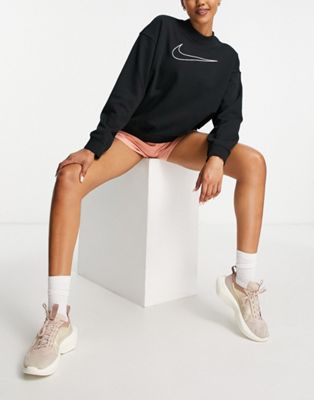 Nike Training Get Fit Swoosh oversized logo sweatshirt in black - ASOS Price Checker