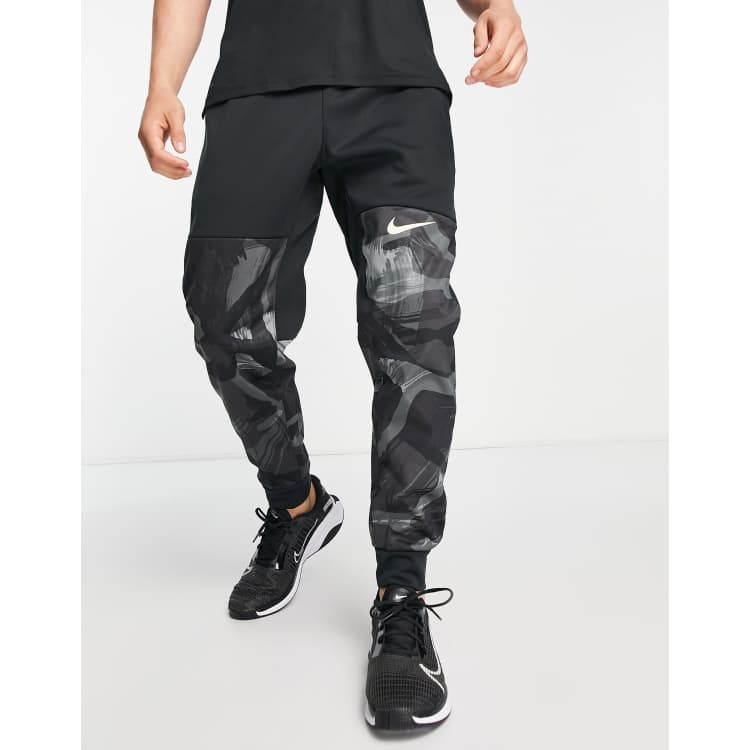 Nike Training Glitch Camo Dri-FIT tapered joggers in black