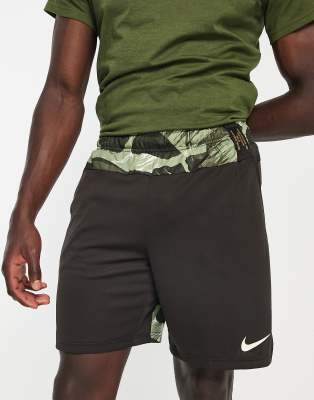 Nike Training Glitch Camo Dri-FIT knitted 6.0 shorts in green - ASOS Price Checker