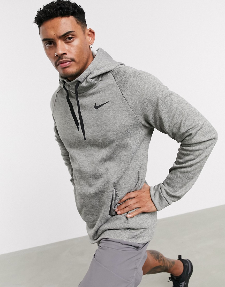 Nike Training – Grå termo-huvtröja