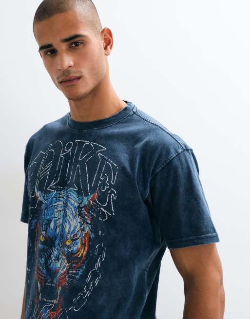 Nike Training grafisk kultur t-shirt i blått, 3 av 5