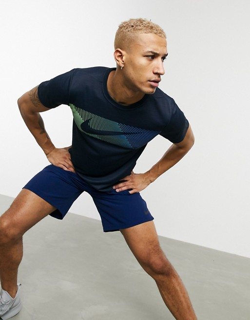 Nike Training – Granatowy t-shirt z logo OSDF