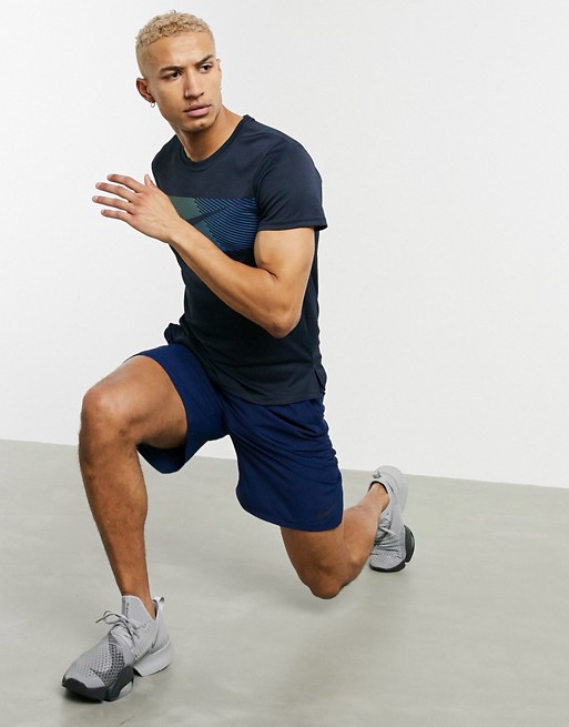 Nike Training – Granatowy t-shirt z logo OSDF