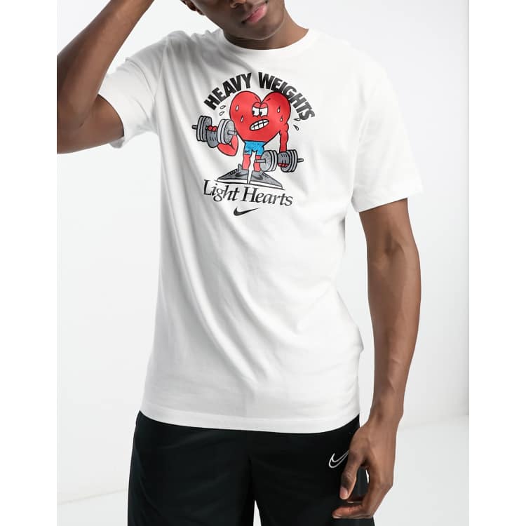 Nike Training graphic heart t-shirt in white | ASOS