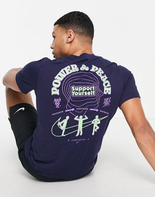 Nike Training graphic t-shirt in dark blue