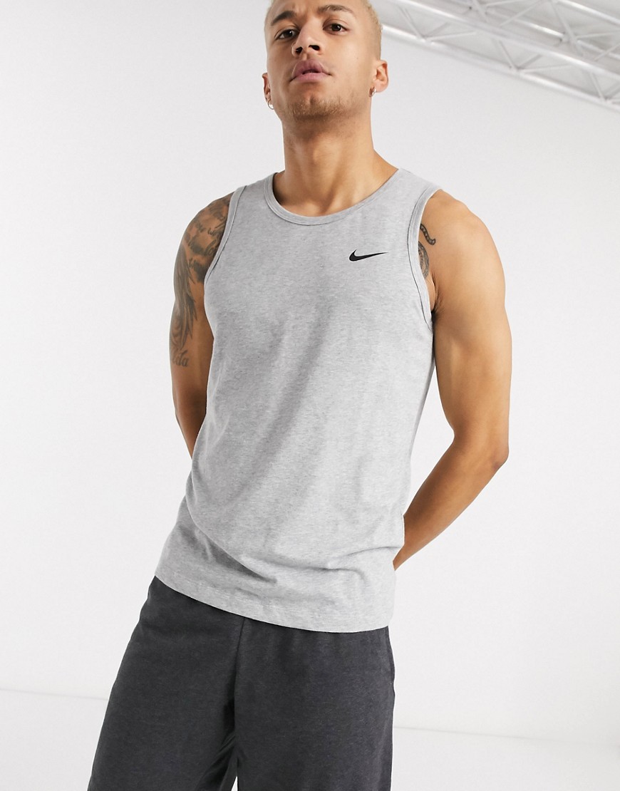 Nike Training – Grått linne i snabbtorkande material