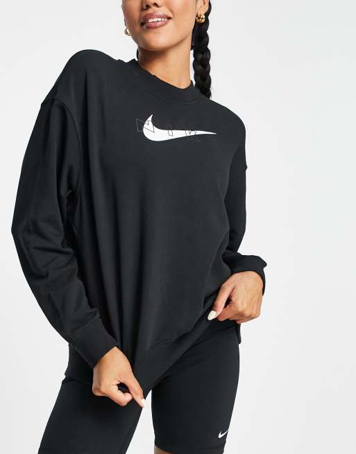 Nike Training GRX Oversized crew sweat in black ASOS