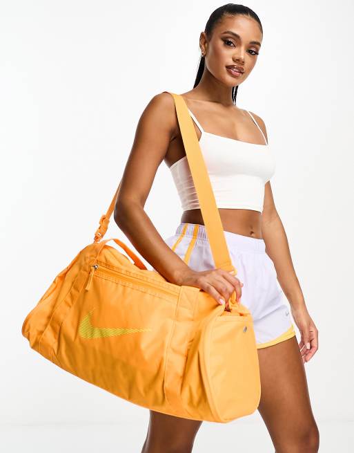 Orange nike store gym bag