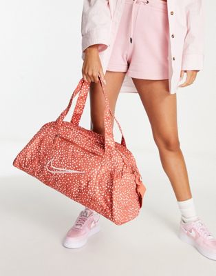 Nike Training Gym Club holdall bag in pink leopard print