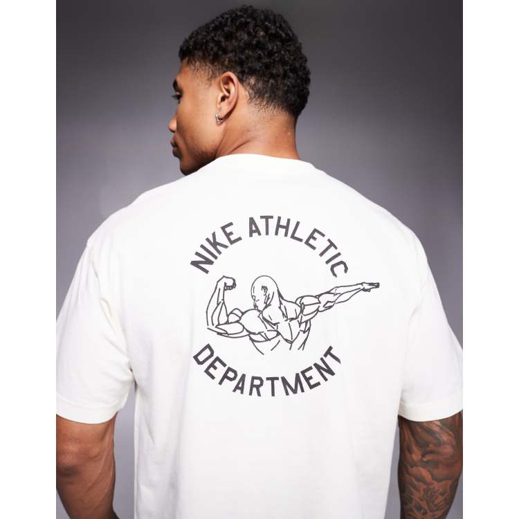 Nike Training Gym Culture backprint t-shirt in off white | ASOS