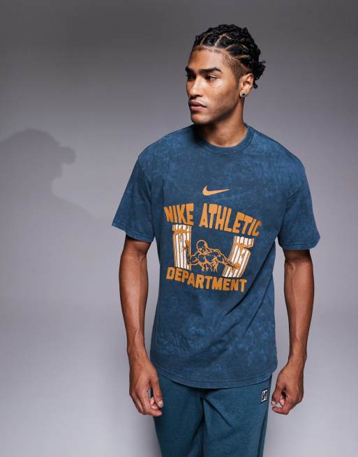 Nike Training - Gym Heritage - Blå T-shirt med grafik