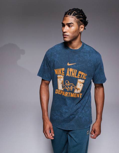 Nike Training – Gym Heritage – Blå t-shirt med tryck - view 1