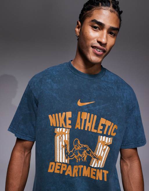Nike Training - Gym Heritage - T-shirt blu con grafica, 5 di 5